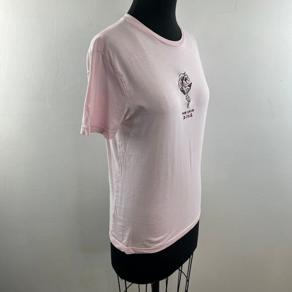 H&M DIVIDED Pink 'Mon Rayon de Soleil" Top Short Sleeves Crewneck Size XS - Picture 5 of 10